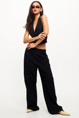 LIONESS Je Suis Halter Top Onyx