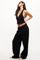 LIONESS Je Suis Halter Top Onyx