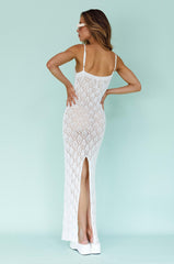 Maldives Knit Maxi Dress White